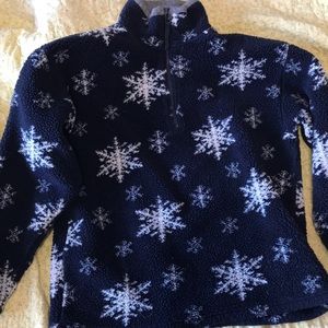 gap snowflake quarter zip kids